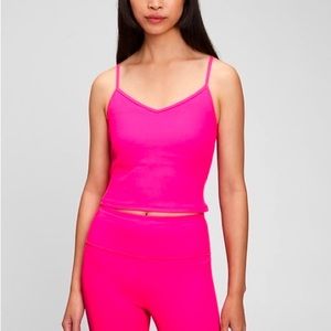 gapfit blackout ribbed hot pink sweat-wicking brami (size large) *NWT